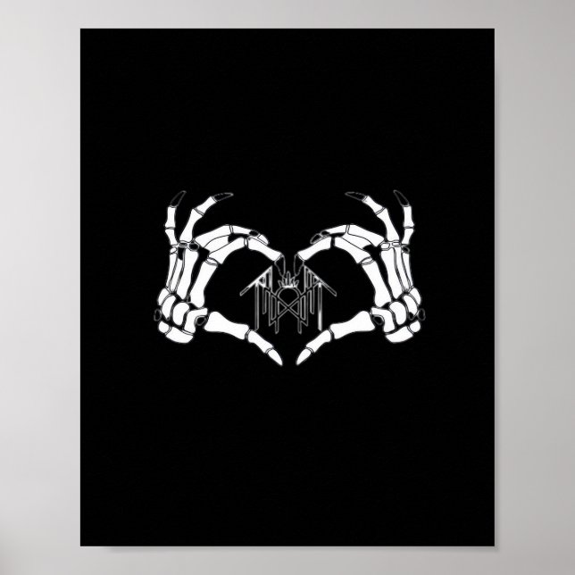 Skeletons Token Heart Hands  Poster (Front)