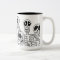 Skeletons two tone mug