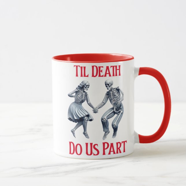 Skeletons Waltzing Till Death Do Us Part Mug (Right)