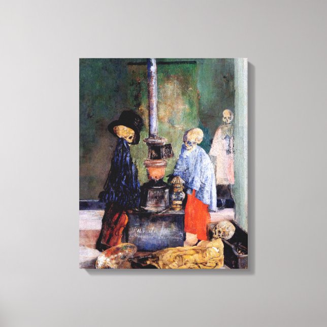 Skeletons Warming Themselves Canvas Print (Front)