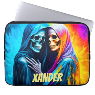 Skeletons Wrapped in a Rainbow Personalised Laptop Sleeve