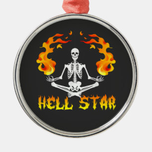 Skeletons Yoga Become Hell Star Metal Tree Decoration