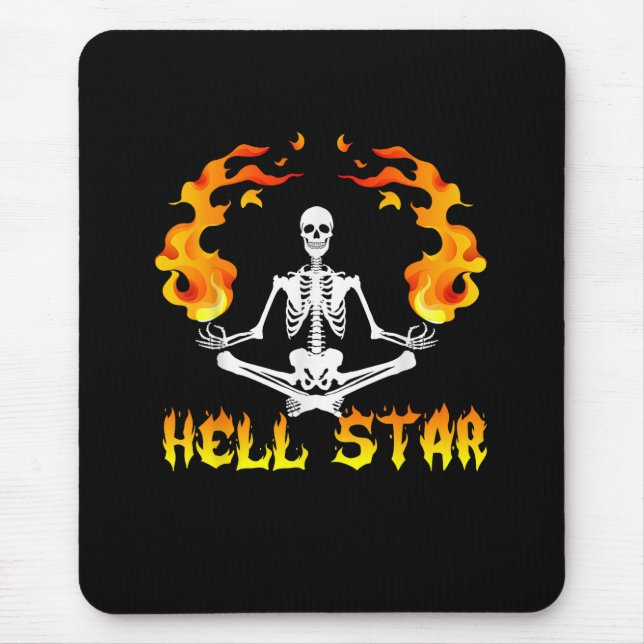 Skeletons Yoga Become Hell Star  Mouse Mat (Front)