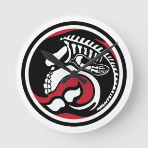 skelewhale round clock