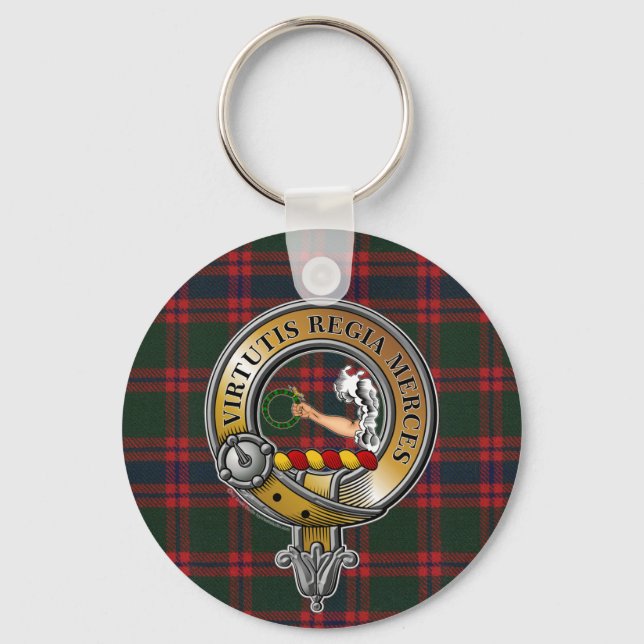 Skene Tartan & Badge Key Ring (Front)