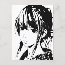 Sketch Anime Manga Girl Portrait
