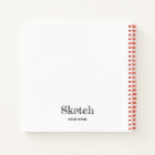 Sketch Book with Your Name Artist Notebook