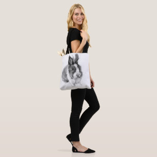 "Sketch bunny: charming hand-drawn rabbit Tote Bag