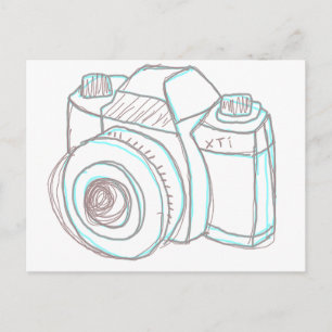 sketch camera postcard