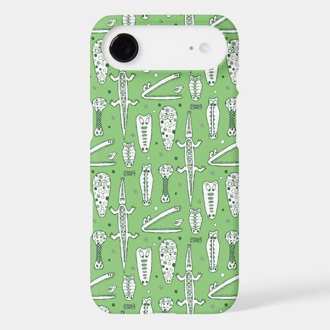 Sketch Crocodile Pattern Case-Mate iPhone Case (Back)