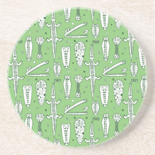 Sketch Crocodile Pattern Coaster