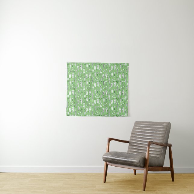 Sketch Crocodile Pattern Tapestry (In Situ (Horizontal))
