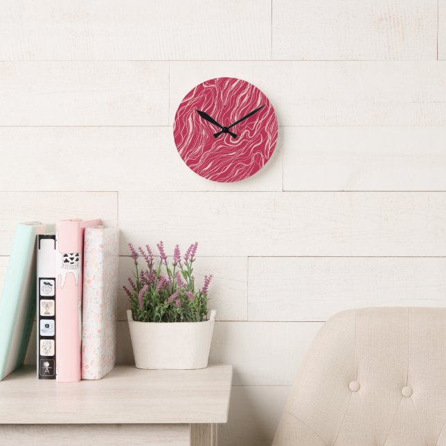 Sketch curves round clock (Reading Room)