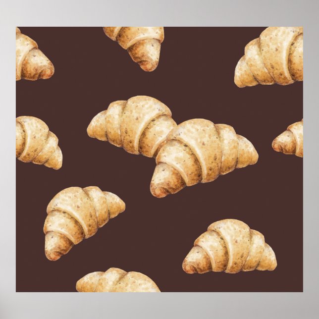 Sketch: desserts, pastries in pattern. poster (Front)
