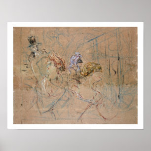 Sketch for 'At the Masked Ball', c.1892 (coloured Poster