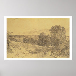 Sketch for the Painting Entrance to Fen Lane Poster
