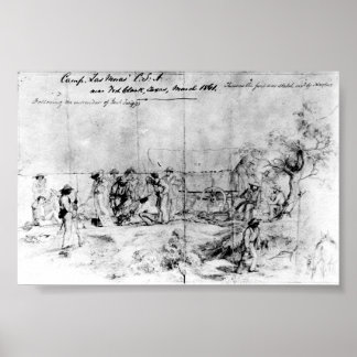 Sketch from Confederate States of America, 1861 Poster