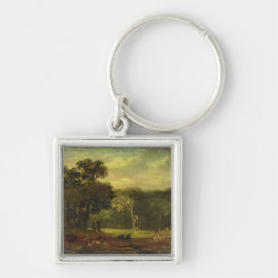 Sketch from Nature in Sion Park, 1819 (oil on card Key Ring