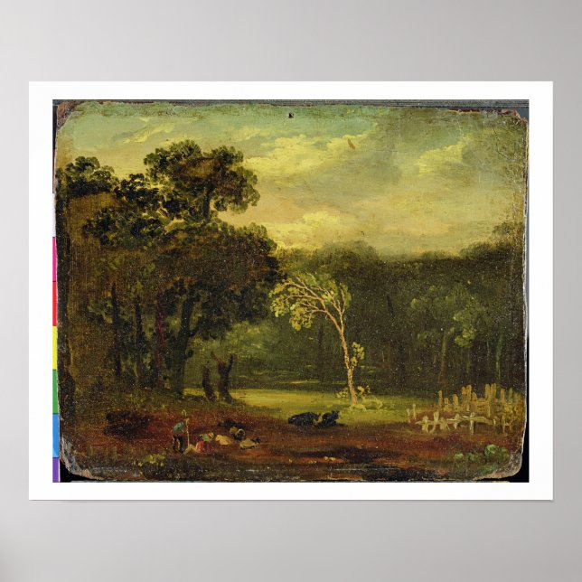 Sketch from Nature in Sion Park, 1819 (oil on card Poster (Front)