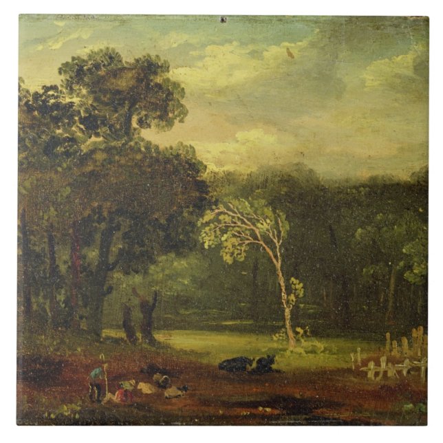Sketch from Nature in Sion Park, 1819 (oil on card Tile (Front)