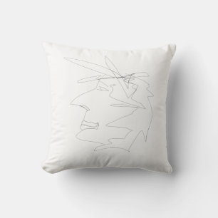 Sketch Head Weird Face Cushion