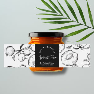  Sketch Homemade Apricot Jam Wrap-around Label