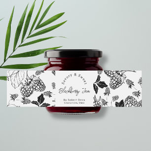  Sketch Homemade Blackberry Jam Wrap-around Label
