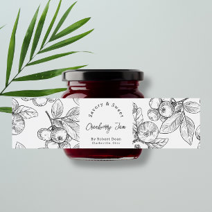 Sketch Homemade Cranberry Jam Wrap-around Label
