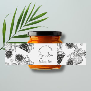 Sketch Homemade Fig Jam Wrap-around Label