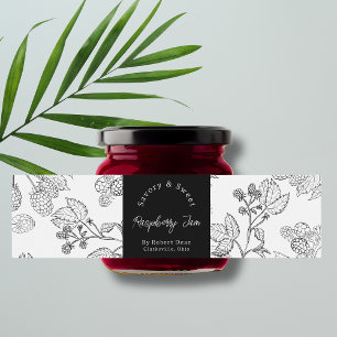  Sketch Homemade Raspberry Jam Wrap-around Label