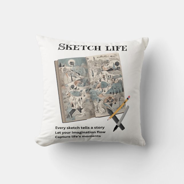 Sketch Life Cushion (Front)