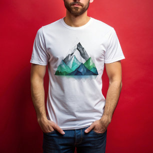 Sketch lines a geometric triangular mountain land Tri-Blend shirt