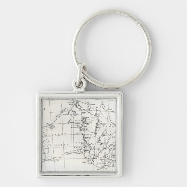 Sketch map of Australia Key Ring (Front)