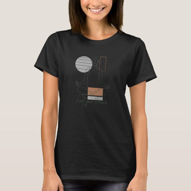 Sketch Meditation  Find Your Inner Peace T-Shirt (Front)