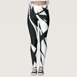 SKETCH MURALS BLACK LEGGINGS