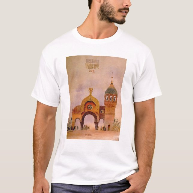 Sketch of a gate in Kiev T-Shirt (Front)