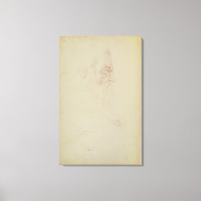 Sketch of a male head and two legs canvas print (Front)