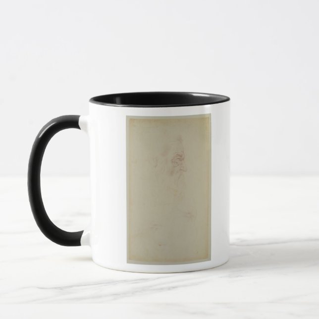 Sketch of a male head and two legs mug (Left)