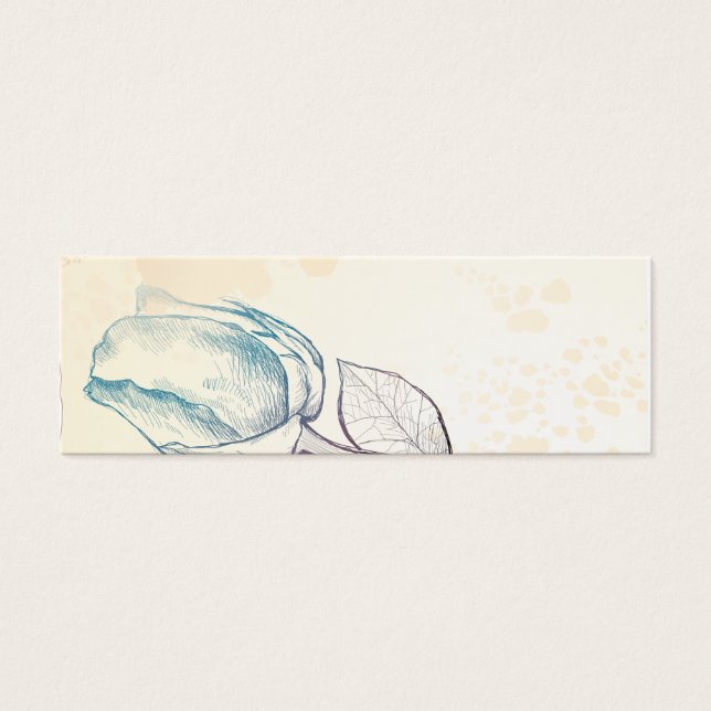 Sketch of a rose, bookmark or card (Front)