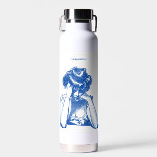 Sketch of a Woman with "Imagination" Water Bottle 