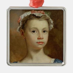 Sketch of a Young Girl, c.1730-40 (oil on canvas) Metal Tree Decoration
