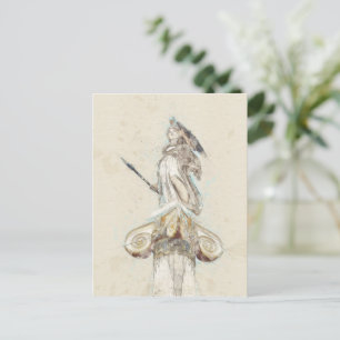 Sketch of Athena Statue Postcard – Ancient Greek 