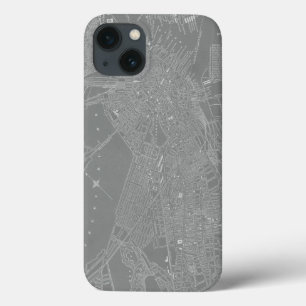 Sketch of Boston City Map iPhone 13 Case