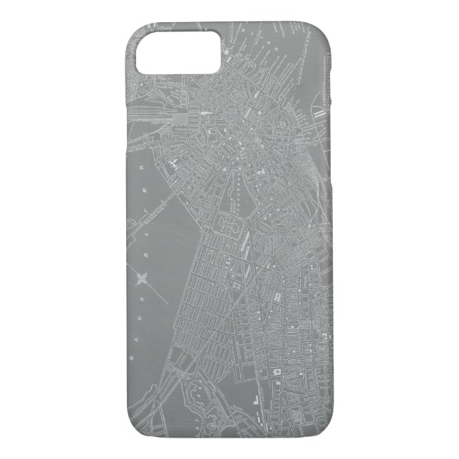 Sketch of Boston City Map Case-Mate iPhone Case (Back)