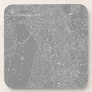 Sketch of Boston City Map Coaster