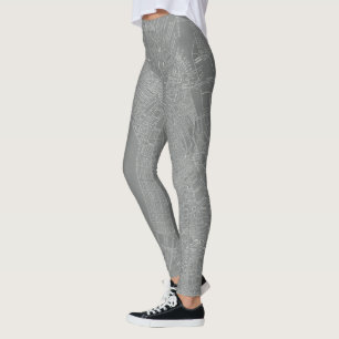 Sketch of Boston City Map Leggings