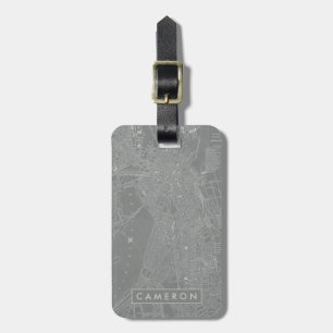Sketch of Boston City Map Luggage Tag