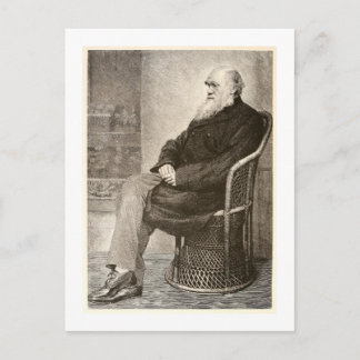 Sketch of Charles Darwin, published in 1891 Postcard