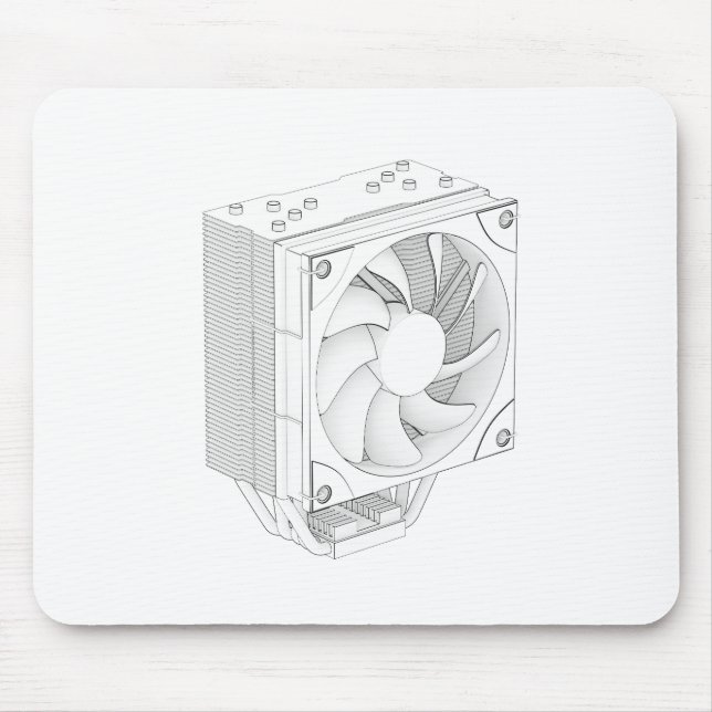 Sketch of computer processor cooler mouse mat (Front)