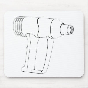 Sketch of electric industrial heat gun mouse mat